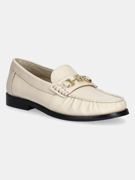 Tommy Hilfiger Usnjeni mokasini SOFT LEATHER HORSEBIT LOAFER bež