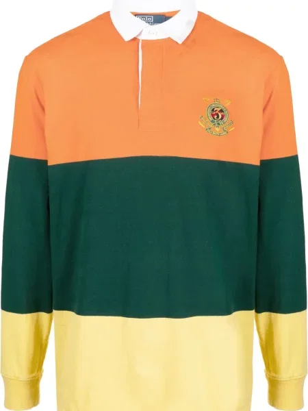 Fleece πουλόβερ Polo Ralph Lauren με στρογγυλή λαιμόκοψη με σχέδιο γκρι