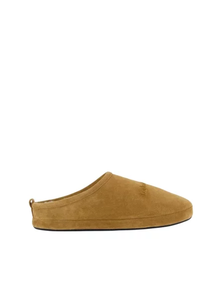 Lniane półbuty Balenciaga brązowe