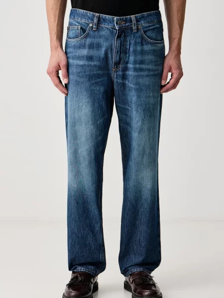 BOSS Orange blugi relaxed fit pentru bărbați BO albastru