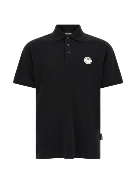 Tricou polo Palm Angels cu autograf negru