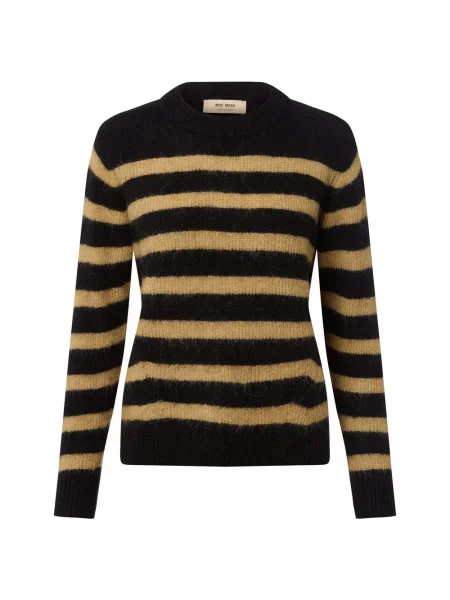 MOS MOSH Sweter z dzianiny z zawartością alpaki Kobiety w S czarny