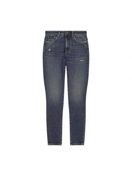 Jeansy skinny Dolce And Gabbana niebieskie