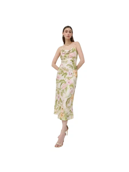 Guess sukienka maxi prosta zielony