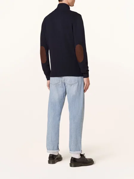 Barbour Kardigan Essentials blau granatowy