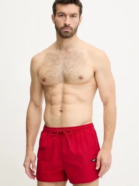 Kopalne kratke hlače Calvin Klein rdeča