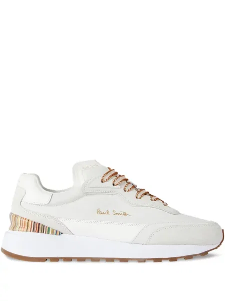 Sneakerși Paul Smith din piele cu dungi alb