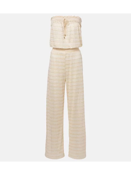 Dzianinowy kombinezon Melissa Odabash bez ramiączek żółty