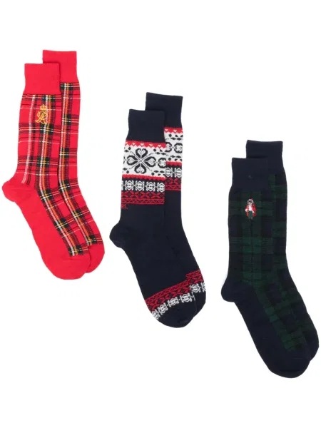 Плетена къс тениска Polo Ralph Lauren с принт черно