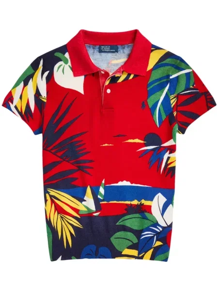 Αρκουδάκι polo Polo Ralph Lauren υφαίνω διαγωνίως με σχέδιο μπλε