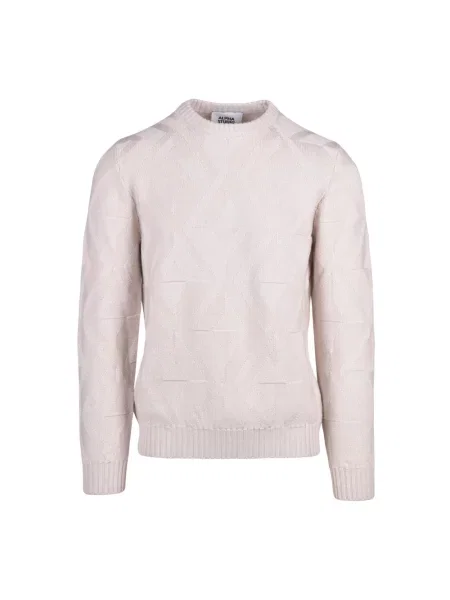 Sweter Alpha Studio wełniany beżowy