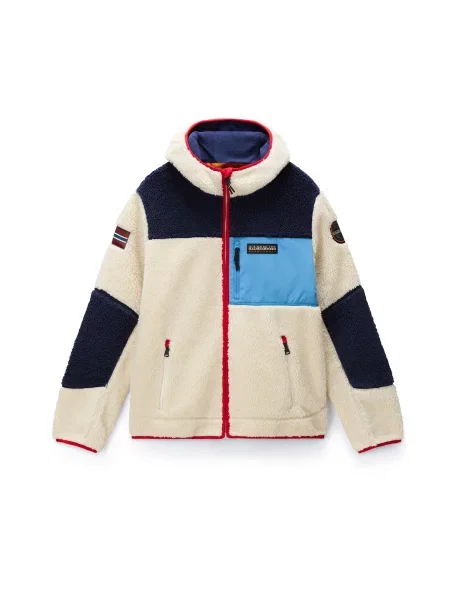 NAPAPIJRI Jachetă fleece Yupik albastru / bleumarin alb