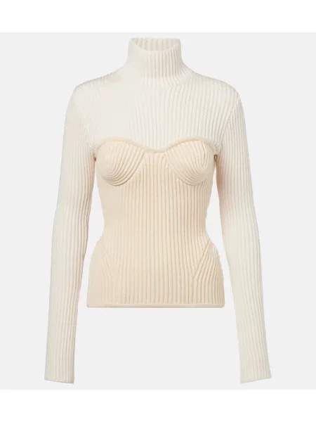 Heláncă Jean Paul Gaultier de lână alb