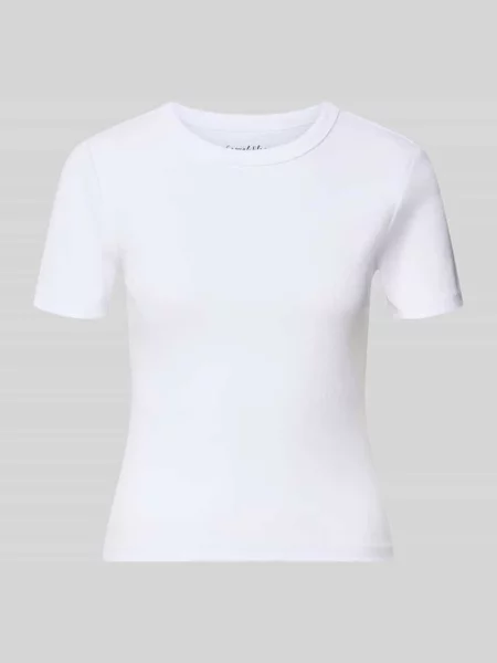 T-shirt o kroju slim fit z mieszanki bawełny ekologicznej model ‘VAL LIFE’ Only biała