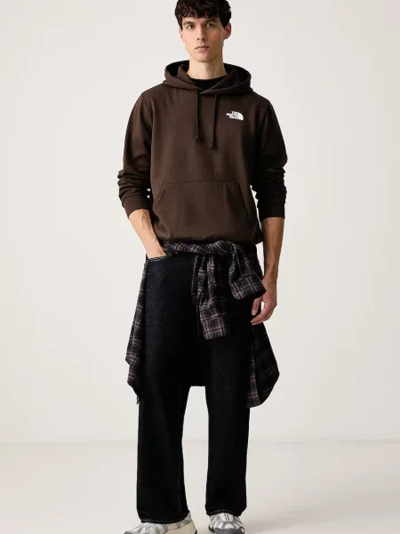 The North Face hanorac cu glugă pentru bărbați cu Evolution maro