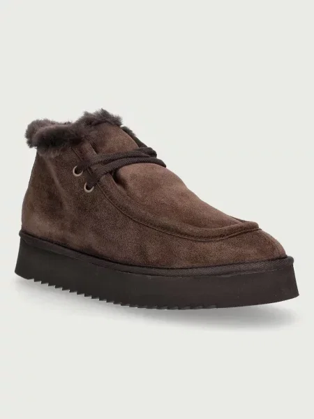 Copenhagen suede teddy cizme de zăpadă pentru femei din piele întoarsă maro