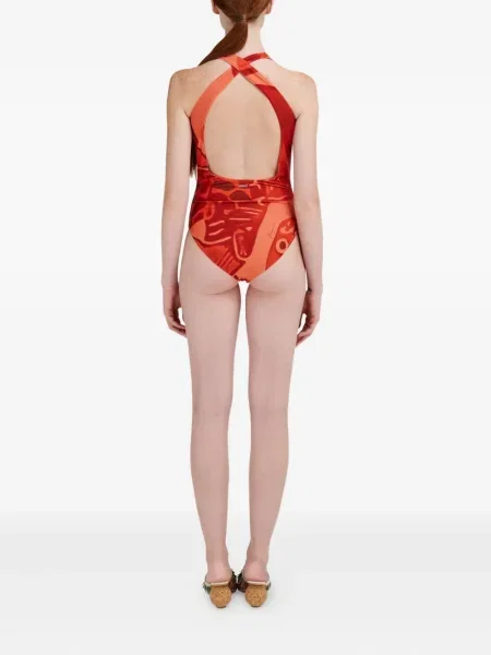 Costum de baie Ferragamo cu imagine roșu