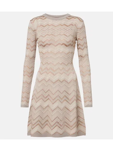 Rochie Missoni tricotate bej