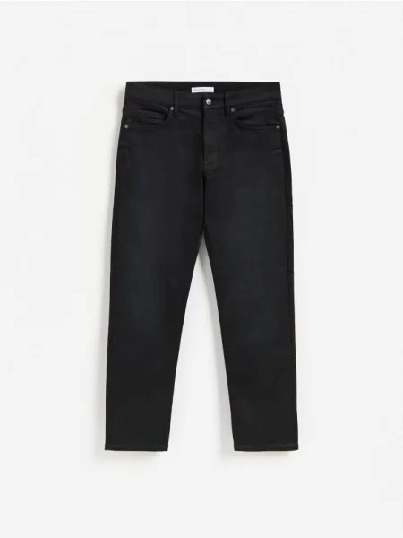Reserved Jeansy straight fit czarny