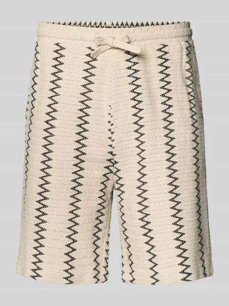 Szorty z tkaniny o kroju relaxed fit z mieszanki bawełny S.oliver Red Label beżowe