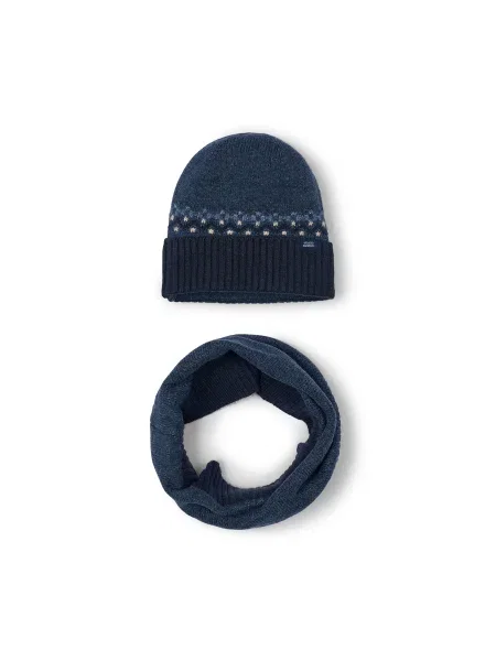 Súprava čiapka a tunelový šál Mayoral Tmavomodrá