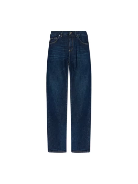 Jeansy straight leg Dolce And Gabbana niebieskie