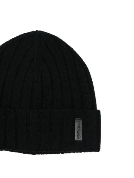 Căciulă Emporio Armani de lână negru