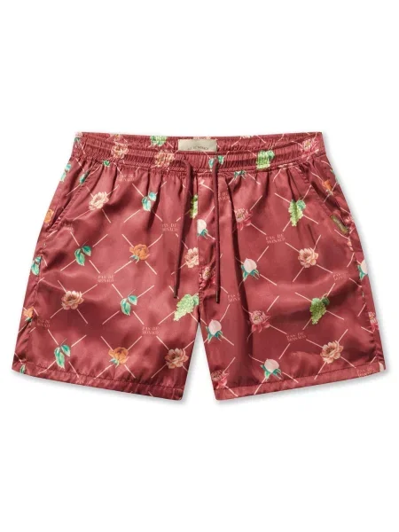 Pas De Monaco Kalhoty / růžová / burgundská červeň zelená