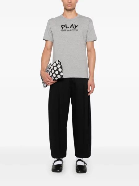 Tricou Comme Des Garcons Play cu imagine gri