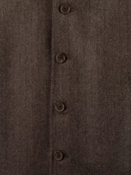Geacă cu puf Myths cu model herringbone maro