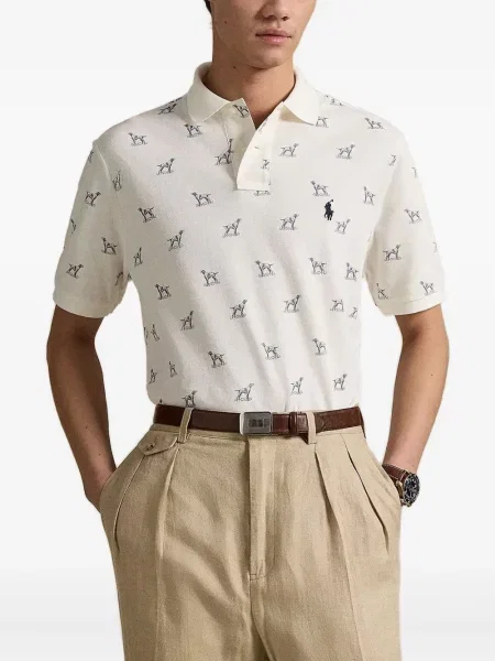 Șapcă Polo Ralph Lauren în carouri din țesătură twill cu imagine alb