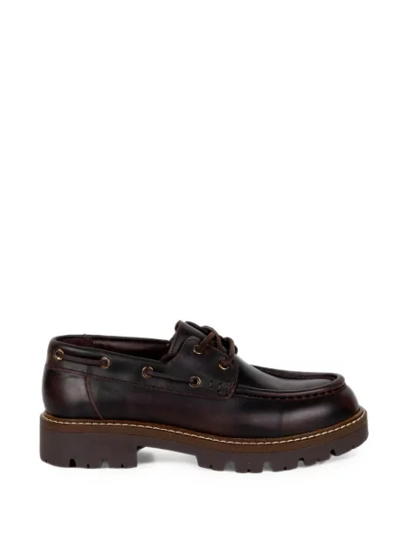 Pantofi loafer Stokton cu șireturi din dantelă maro