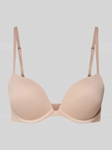 Biustonosz push up z regulowanymi ramiączkami model ‘PERFECTLY FIT’ Calvin Klein Underwear beżowy