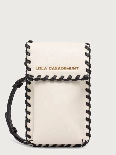 Lola Casademunt torbica za telefon za žene od imitacije kože bež