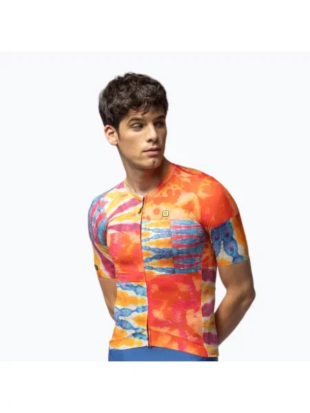 Футболка велосипедна Alé Clorofilla orange combo помаранчева