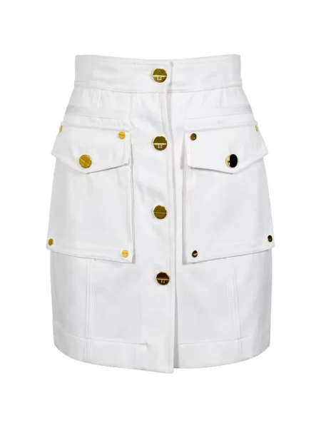 Fusta mini Elisabetta Franchi alb
