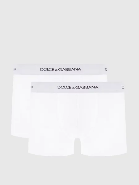 Трусы Dolce&gabbana в рубчик белые