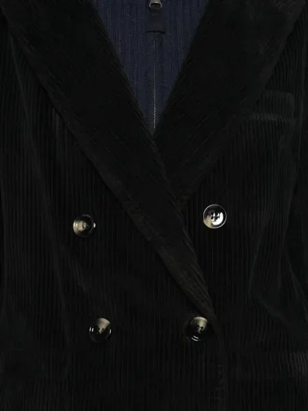 Sacou True Avenue de catifea cord negru