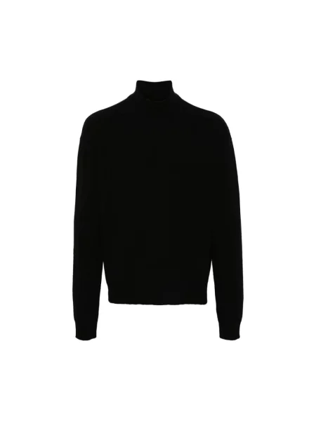 Sweter Rick Owens z kaszmiru z dekoltem w serek czarny
