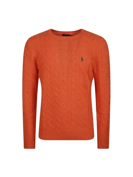 Sweter Polo Ralph Lauren z kaszmiru pomarańczowy