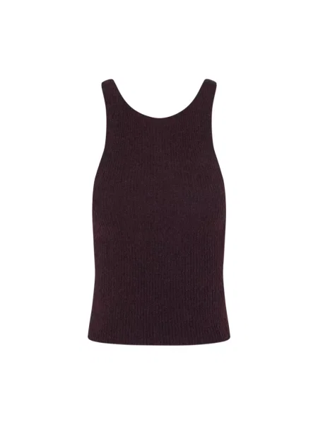 Top Cortana wełniany prążkowany fioletowy