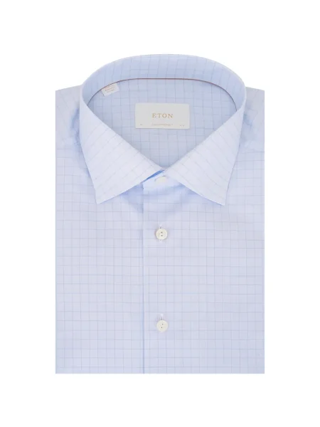 Košulja Eton karirana plava