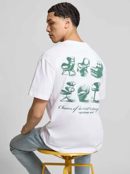 T-shirt o kroju regular fit z czystej bawełny model FRED LIFE' Only & Sons biała
