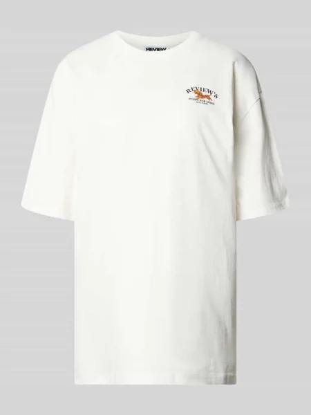 T-shirt z rękawem Review biała