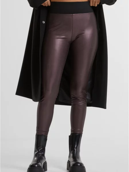 Legginsy Urban Classics skórzane czarne