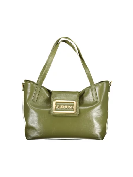 Lniana torebka Valentino By Mario Valentino zielona