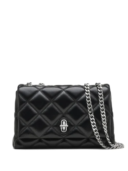 Colier Marc Jacobs din piele matlasat negru