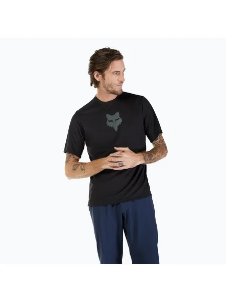 Tricou ciclism bărbați Fox Racing Ranger Fox Head negru
