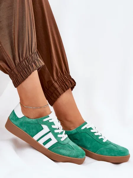 Semišové tenisky Vinceza zelené
