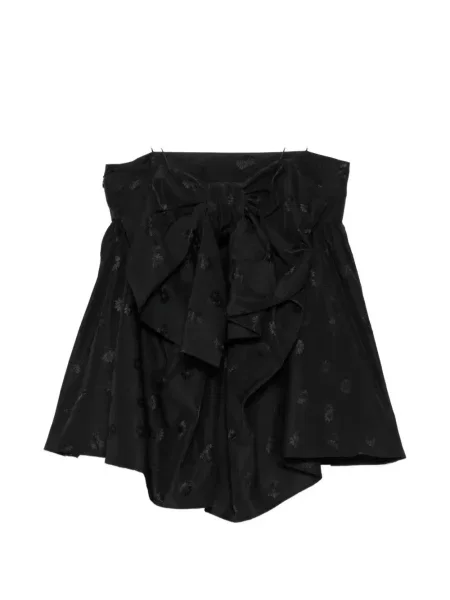 Top Cecilie Bahnsen cu broderie cu model floral negru